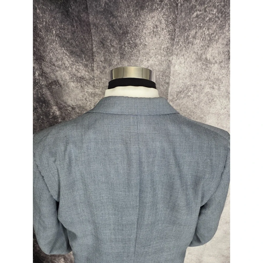 Hart Schaffner‎ Marx Blazer Mens 42 Blue Sports Coat Jacket 2 Buttons Glenplaid